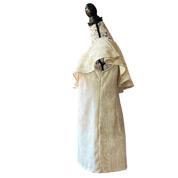 BCBG Generation womens One Shoulder Flounce mini Dress  Cognac Size 8 - Picture 3 of 9